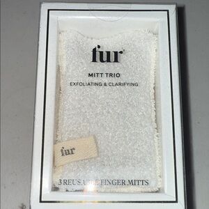 fur Mitt Trio Exfoliating & Clarifying Finger Mitts - White